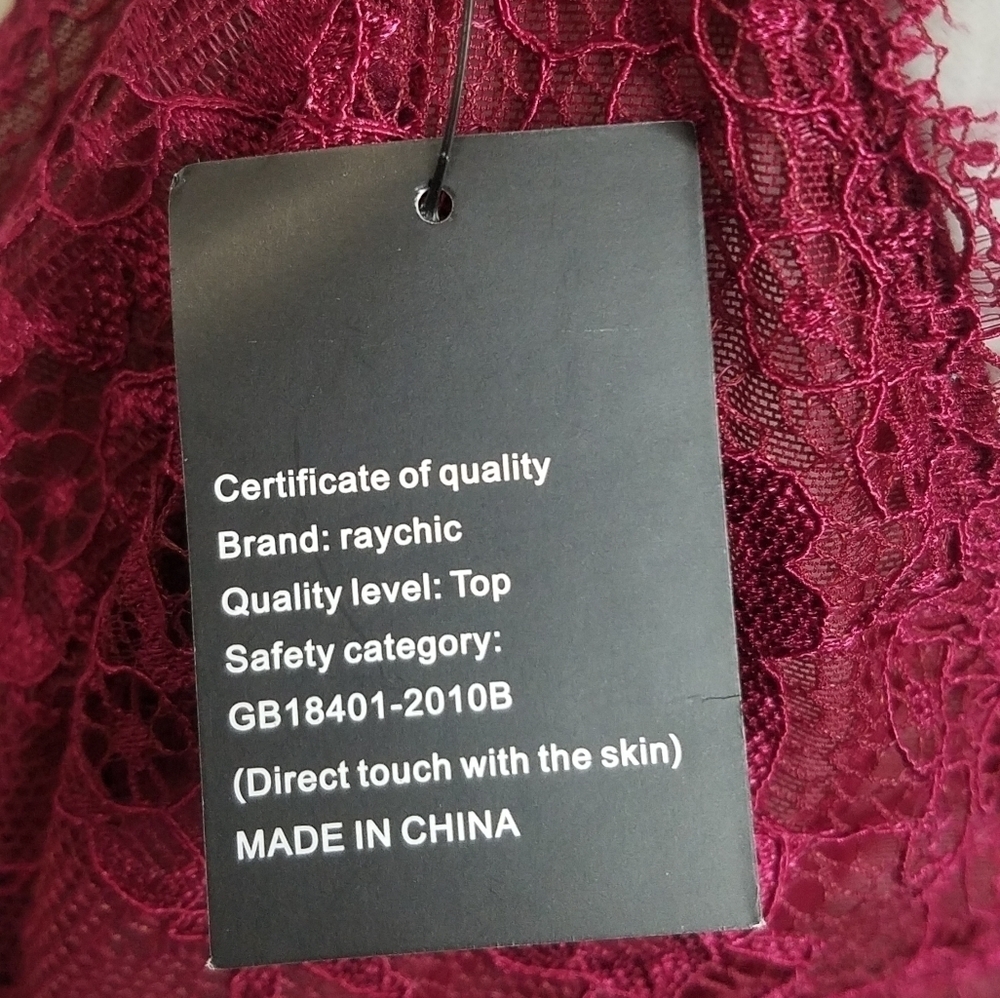 Raychic burgundy lace  bralette  bra - Picture 10 of 11